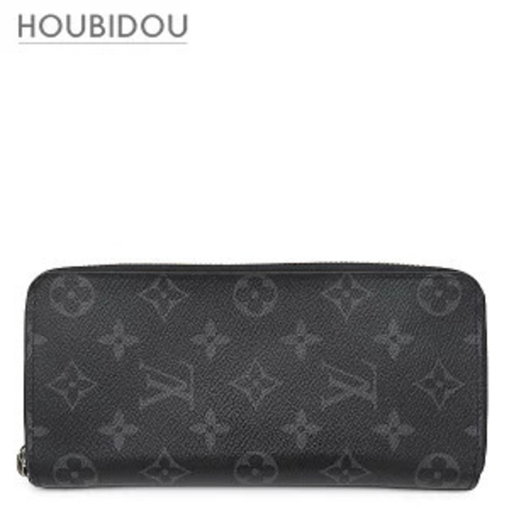 Louis Vuitton Zippy Wallet Vertical Monogram Eclipse Black Long